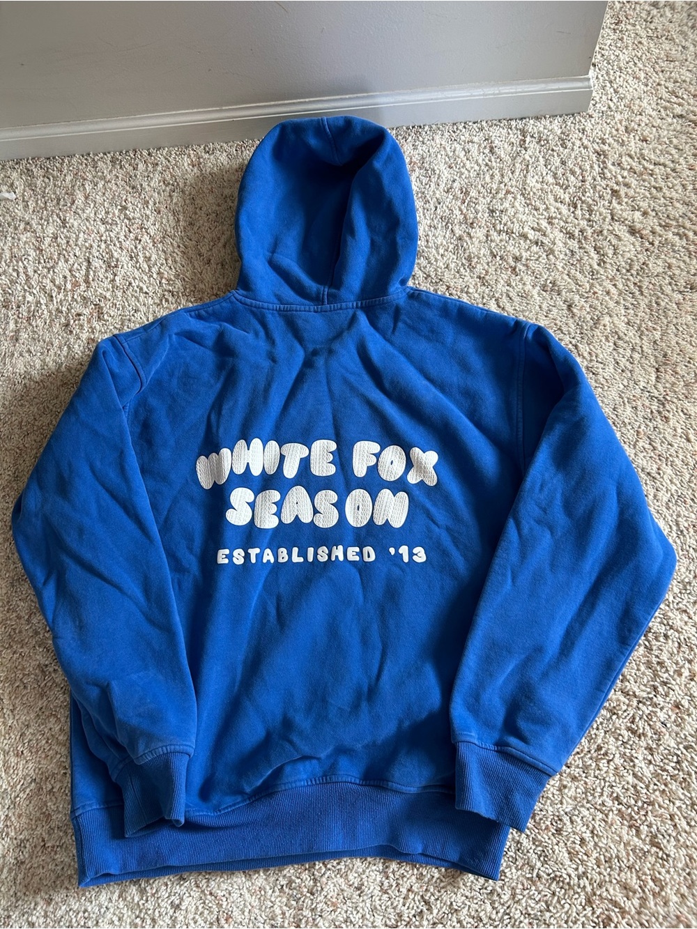 Blue white fox hoodie